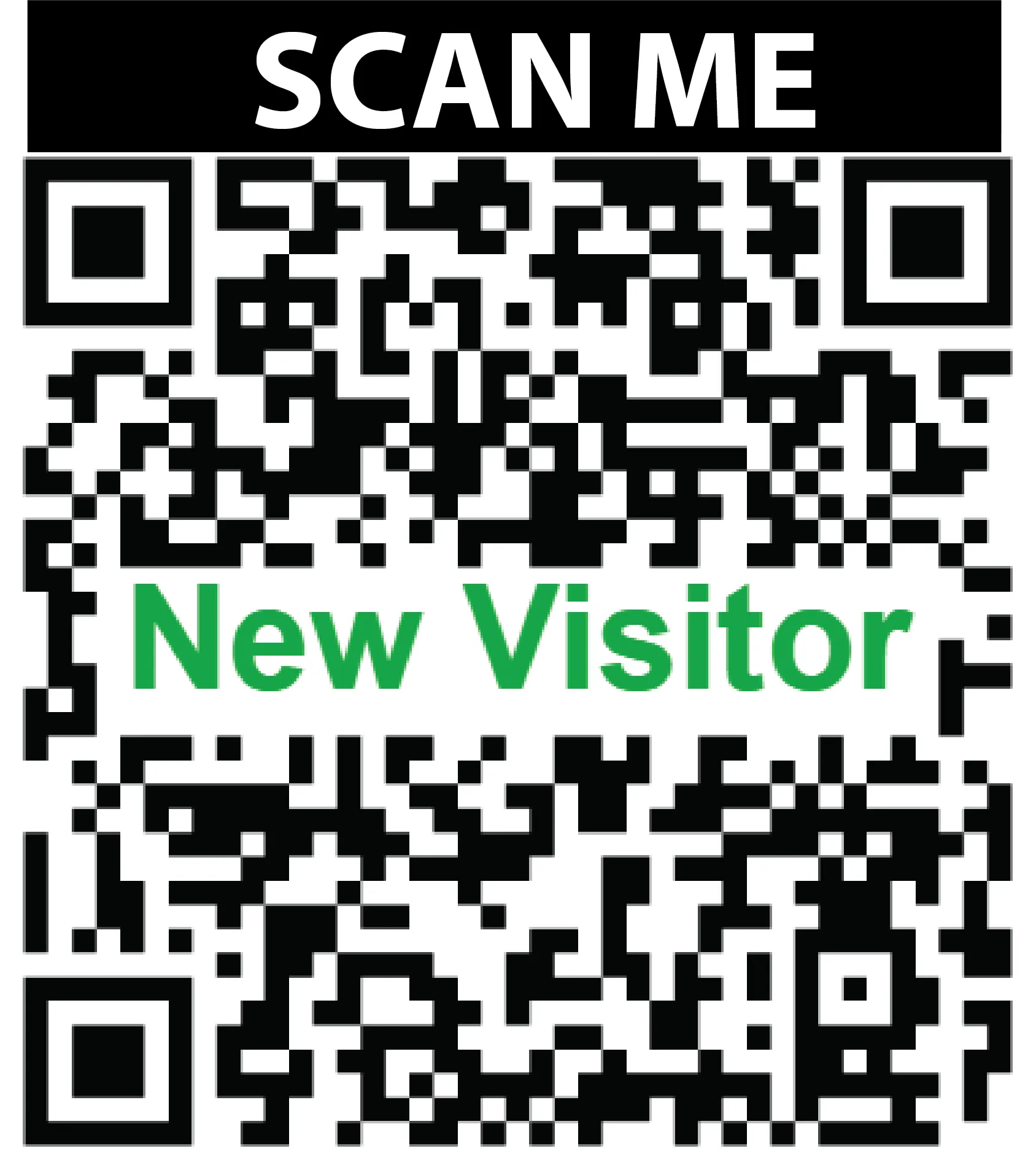 Scan this QR code as a new visitor
